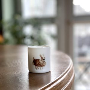 Espresso cup WITH A PAINTED DOG, 50 ml